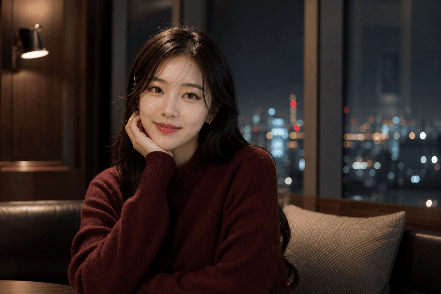 강남 야경이 보이는 럭셔리 라운지